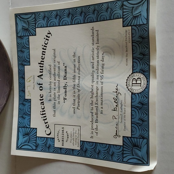 Bradford Exchange Potraits of Diana collection Plate. - Picture 3 of 4